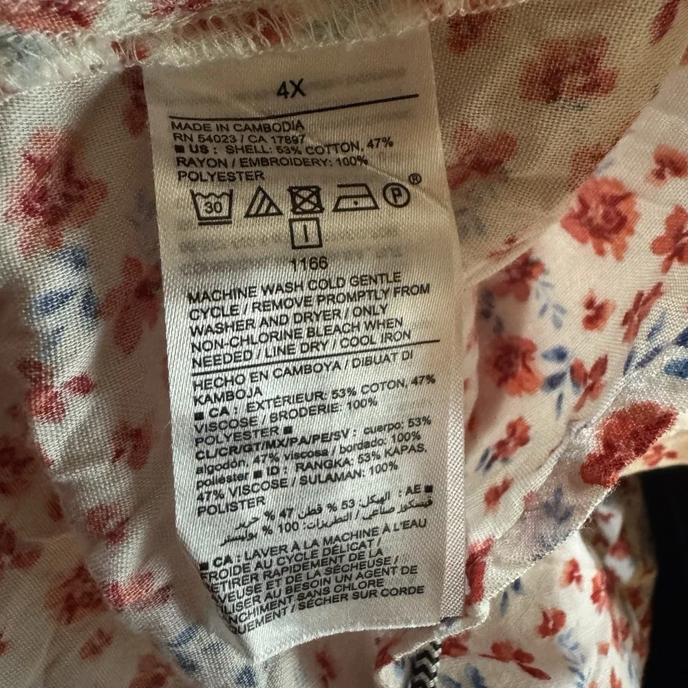 Old Navy Mini Dress Women 4X Waist-Defined Floral Ruffle Flutter Sleeve Tie Back - Picture 5 of 7